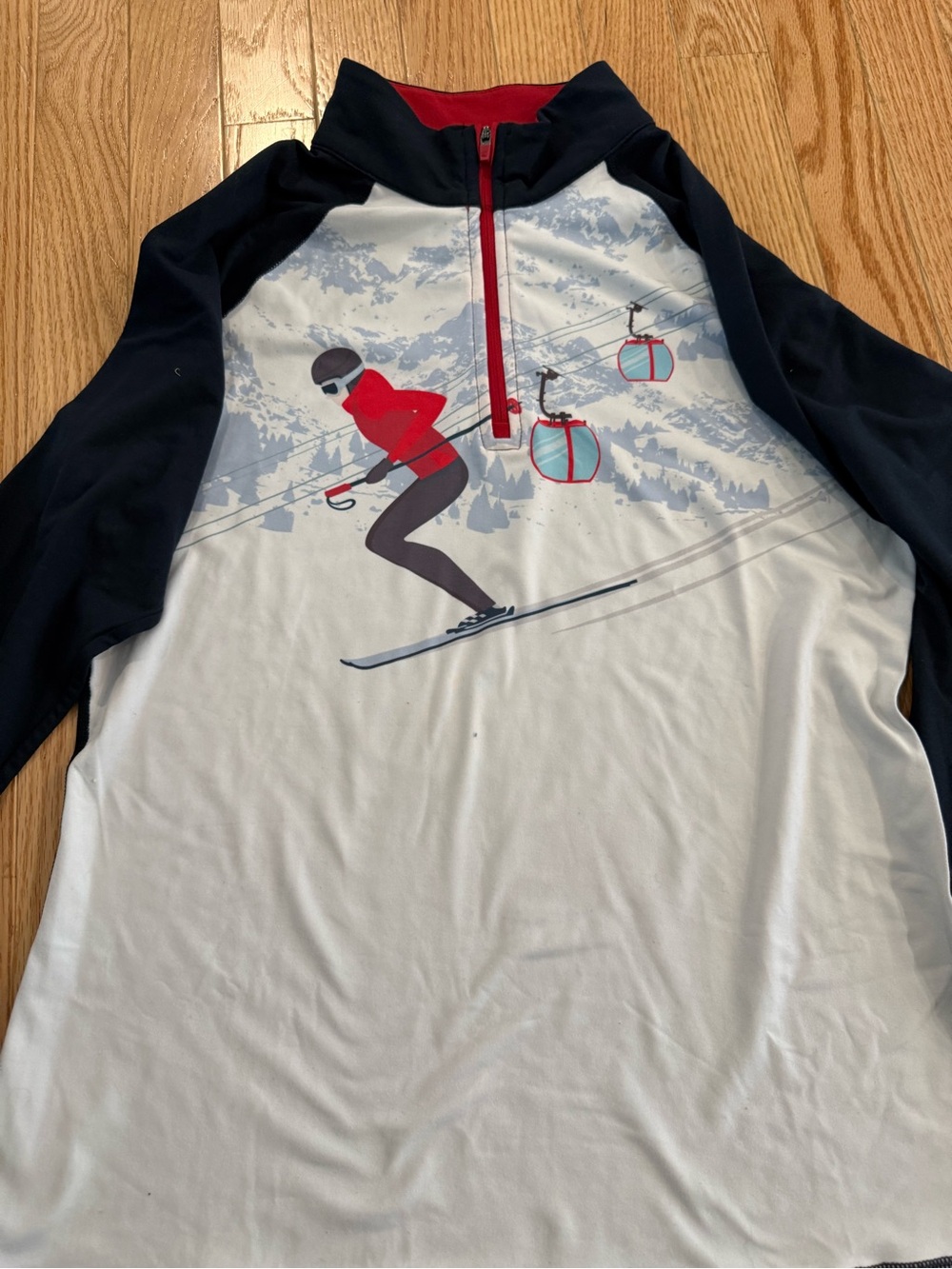 Kyodan Red, Navy & White Half-Zip Pullover